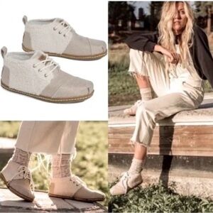 TOMS-Stylish Women's Beige Ankle Boots
